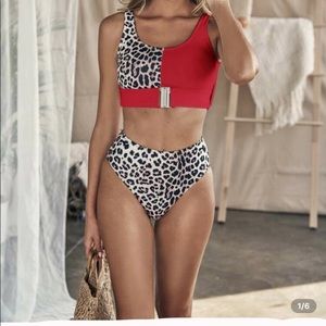 BRAND NEW! Red and leopard bikini.